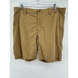SIMMS Mens Fishing Hiking Shorts Size 36 Tan Outdoor Casual‎ Inside Drawstring